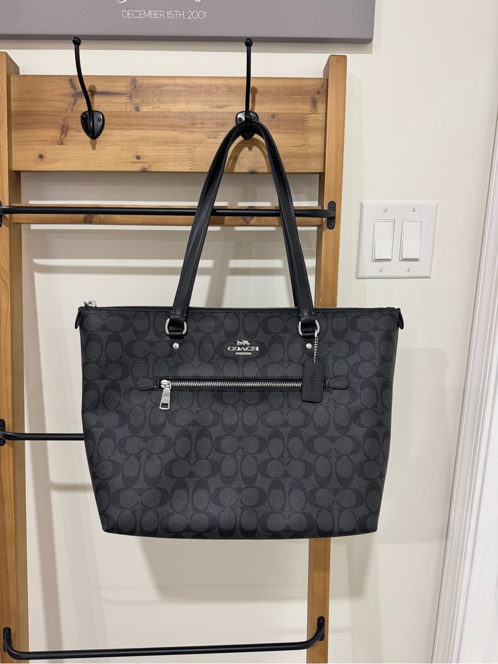 Coach Black Signature Gallery Tote